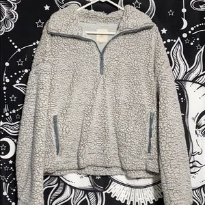 Long sleeve fuzzy sweater